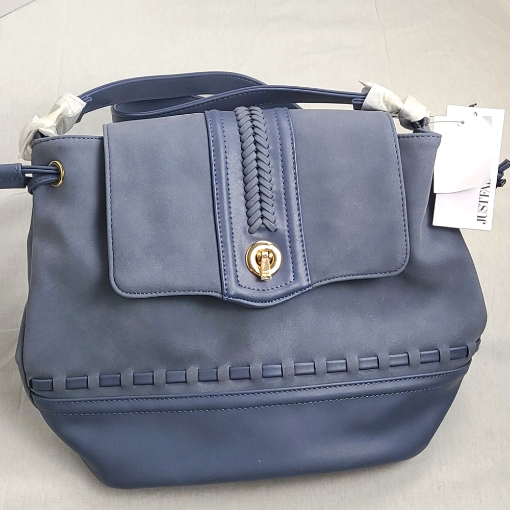 Blue Bucket Bag Purse